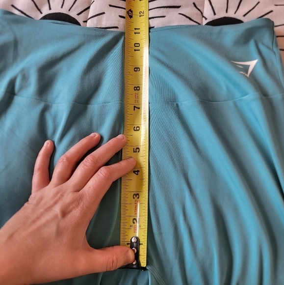 EUC Gymshark Training Cropped High-Waist Legging Capri Teal Women Xlarge - Picture 13 of 15